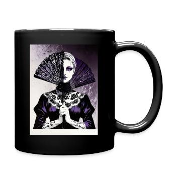 Spitze & Lügen - Tasse einfarbig - Schwarz - Rechts