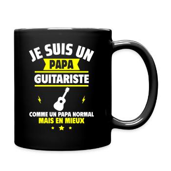 Papa guitariste, fête des pères, idée cadeau noël - Mug uni - noir - Droite