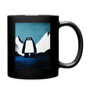 Cute Mountain Monster | Painting - Tasse einfarbig - Schwarz - Rechts