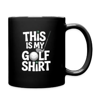 Funny Golfing Fathers Day Golf Lover This Is My - Full Colour Mug - black - Right