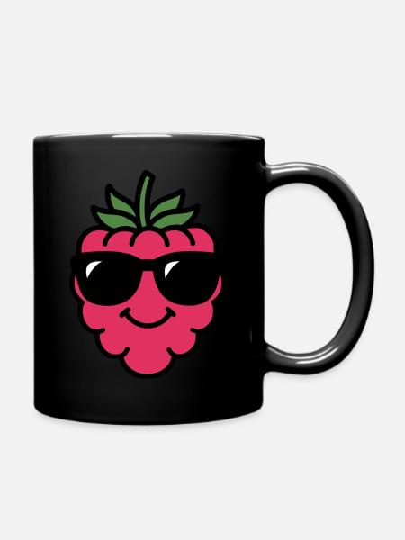 Raspberry Head - Full Colour Mug - black
