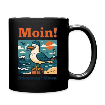 Stimmung? Möwe. - Tasse einfarbig - Schwarz - Rechts
