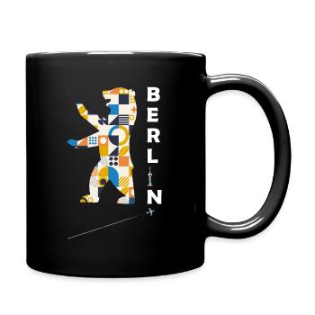 Berliner Bär Hauptstadt Deutschland - Tasse einfarbig - Schwarz - Rechts