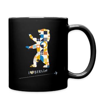 Berliner Bär Berlin - Tasse einfarbig - Schwarz - Rechts