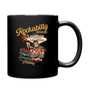 Rockabilly Weekend Old School Retro Vintage - Tasse einfarbig - Schwarz - Rechts