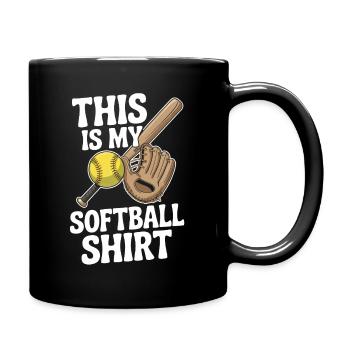 Lustiger Softball-Saison-Catcher-Pitcher, das ist mein - Tasse einfarbig - Schwarz - Rechts