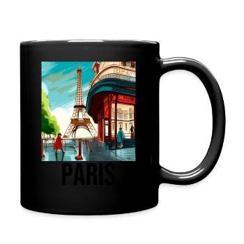 Coffee Scene Paris - Full Colour Mug - black - Right