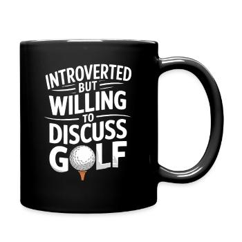 Golf Player Funny Golfing Fathers Day Golf Lover - Full Colour Mug - black - Right