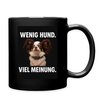 Meinung auf 20 cm - Tasse einfarbig - Schwarz - Rechts