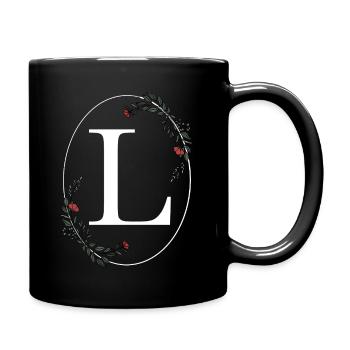 Letter L - Full Colour Mug - black - Right