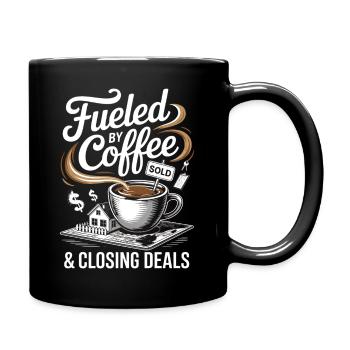 coffee and real estate - Full Colour Mug - black - Right