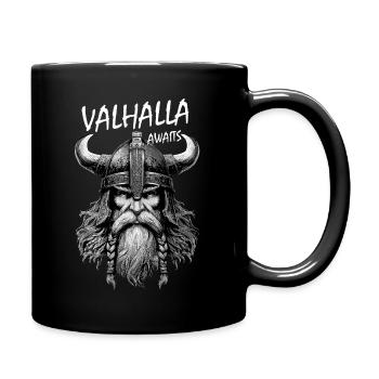 Valhalla Awaits Krieger - Tasse einfarbig - Schwarz - Rechts
