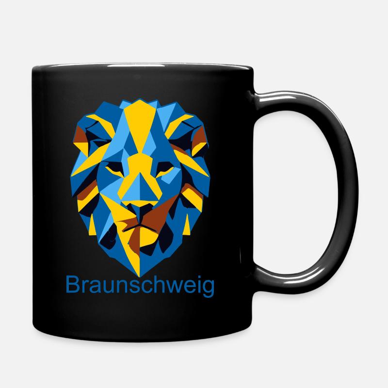 Braunschweig Origami-Löwe - Tasse einfarbig - Schwarz