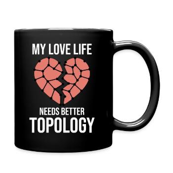 GIS Topology Data Clean Up Geo Love Humor - Full Colour Mug - black - Right