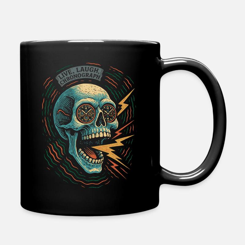 Live Laugh Chronograph - Full Colour Mug - black