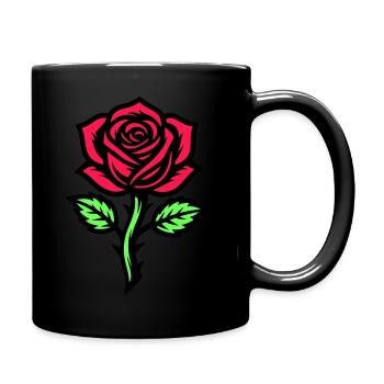 Icône de fleur de rose - Mug uni - noir - Droite