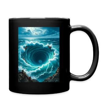 Charybdis, gigantisches Strudelmonster des griechischen Mes - Tasse einfarbig - Schwarz - Rechts