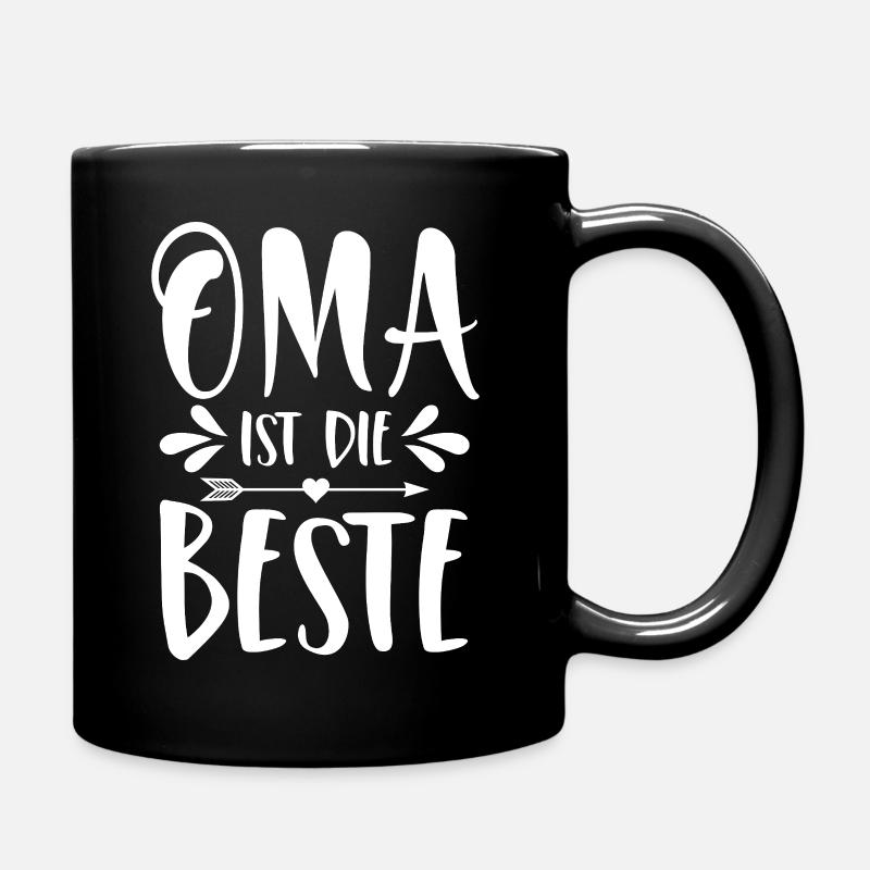 Oma ist die Beste - Tasse einfarbig - Schwarz