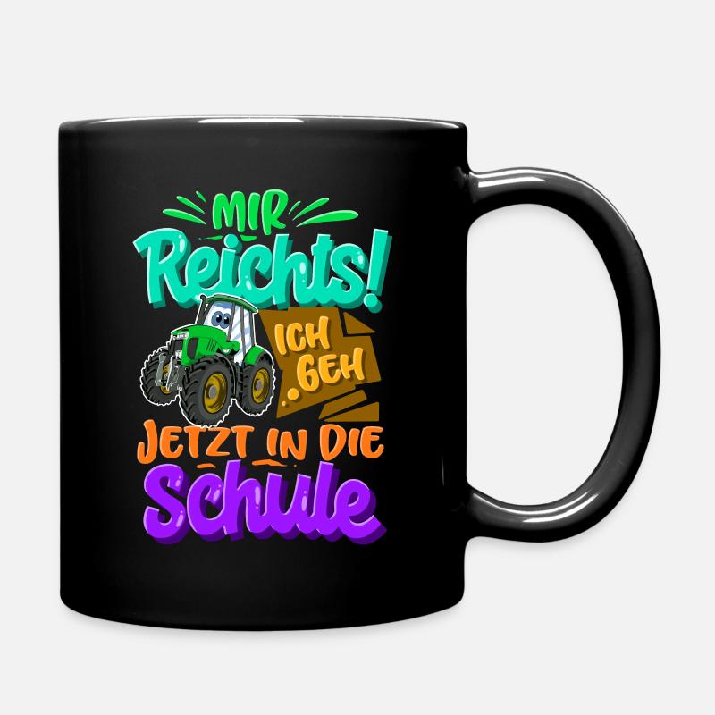 Traktor Kinder Einschulung - Tasse einfarbig - Schwarz