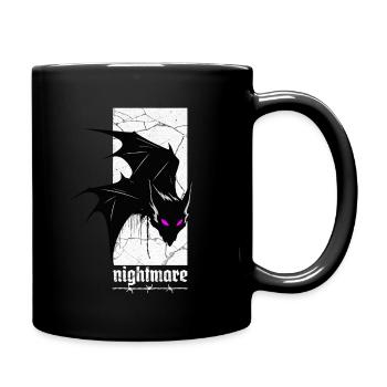 Nightmare Bat – Gothic Horror Vampir Kreatur Kunst - Tasse einfarbig - Schwarz - Rechts
