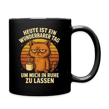 Lass Mich In Ruhe Geh Mir Nicht Auf Die Nerven - Tasse einfarbig - Schwarz - Rechts