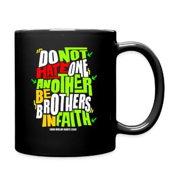 Do Not Hate One Another Faith Quote - Full Colour Mug - black - Right