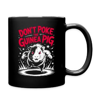 Cochon d’Inde vif avec un dicton amusant - Mug uni - noir - Droite