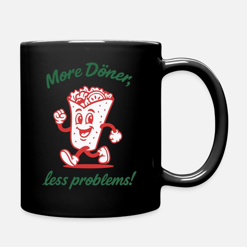 Plus Döner Moins de problèmes - Mug uni - noir