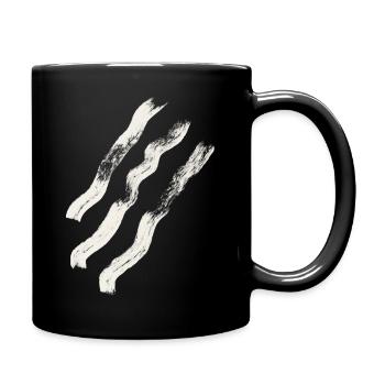 Streifen abstrakt - Tasse einfarbig - Schwarz - Rechts