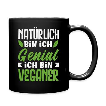 Attention Je suis végétalien Drôle Cadeau végétalien - Mug uni - noir - Droite