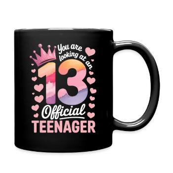 13th birthday teenager gift - Full Colour Mug - black - Right