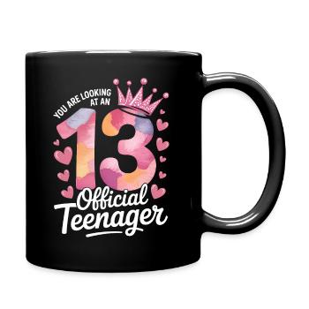 13th birthday teenager gift - Full Colour Mug - black - Right