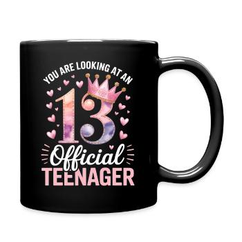 13th birthday teenager gift - Full Colour Mug - black - Right