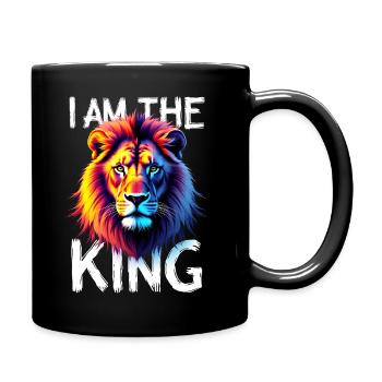 I am the King Lion - Full Colour Mug - black - Right