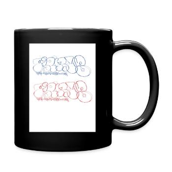 Paris Bubble Paris Throw-up Paris Graffiti - Full Colour Mug - black - Right