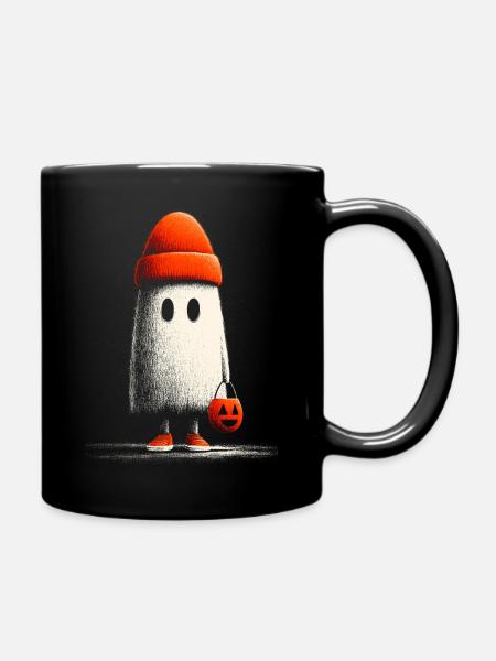 Beanie_Ghost - Tasse einfarbig - Schwarz
