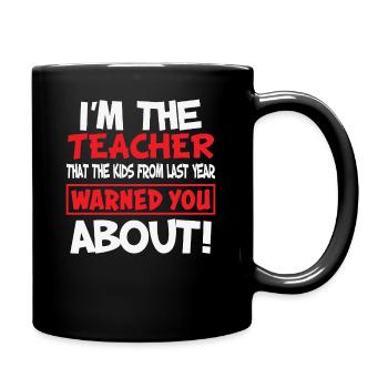 Citation humoristique pour enseignant - Mug uni - noir - Droite