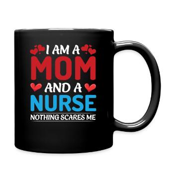 Mama und Pflegekraft Design - Tasse einfarbig - Schwarz - Rechts