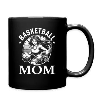 Basketball Mom Design – Stolz & Teamgeist - Tasse einfarbig - Schwarz - Rechts