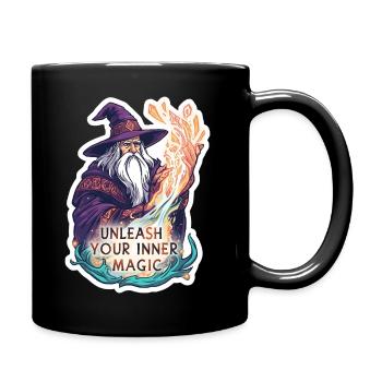 Alter Zauberer Magier – Unleash Your Inner Magic - Tasse einfarbig - Schwarz - Rechts