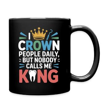 Conception de sculpture en cire dentaire - Mug uni - noir - Droite
