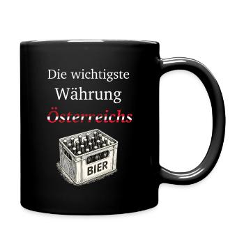 Austria's most important currency: beer - Full Colour Mug - black - Right