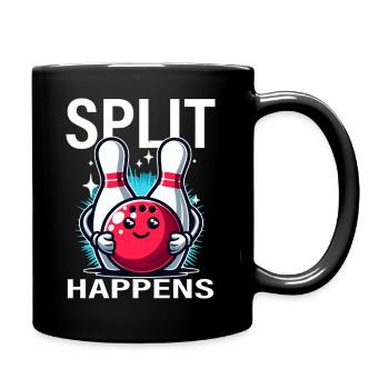 Split Arrives Bowling Joy - Full Colour Mug - black - Right