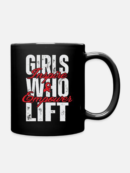 Inspiring and empowering girls - Full Colour Mug - black
