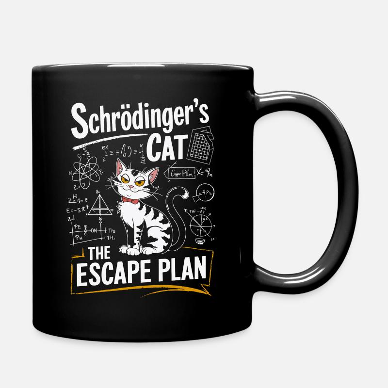 Chat Schrödinger : le plan d’évasion - Mug uni - noir