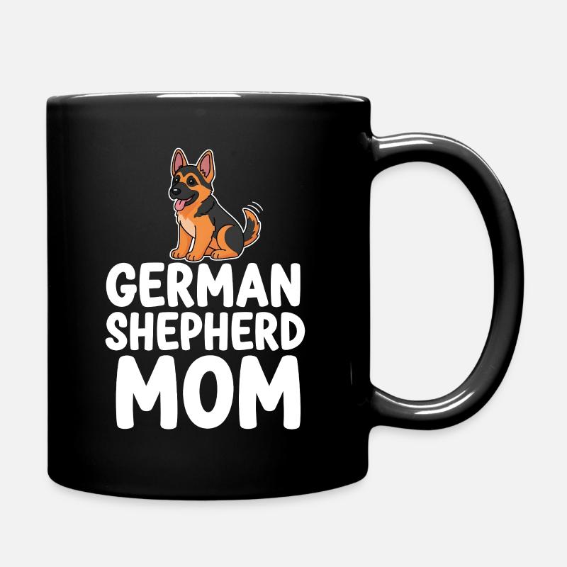 German Shepherd Mom Hundemama Schäferhund - Tasse einfarbig - Schwarz