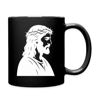 Silhouette de Jésus-Christ - Mug uni - noir - Droite