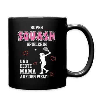 Squash Beste Mama Mutter Muttertag Geburtstag - Tasse einfarbig - Schwarz - Rechts
