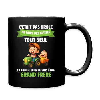 Child Big Brother on Mission - Pregnancy  - Mug uni - noir - Droite