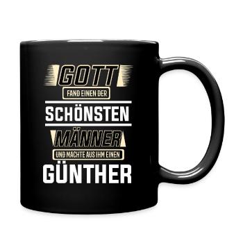 Günther the Most Beautiful Man Shaped by God Design - Full Colour Mug - black - Right